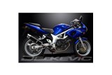 SUZUKI SV400 SV650 1998-2002 350MM ROUND CARBON BSAU SILENCER EXHAUST KIT