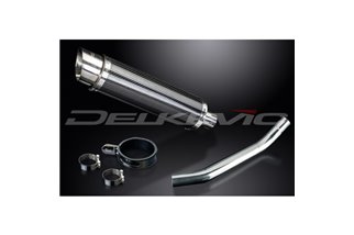 KAWASAKI ZX6R NINJA 636 2003-04 KIT SCARICO SILENZIATORE TONDO CARBONIO BSAU DA 350 MM