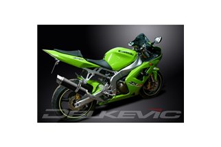 KAWASAKI ZX6R NINJA 636 2003-04 KIT SCARICO SILENZIATORE TONDO CARBONIO BSAU DA 350 MM