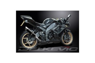 KIT SCARICO SILENZIATORE BSAU TONDO IN CARBONIO KAWASAKI ZX10R NINJA 2008-2010 DA 350 MM