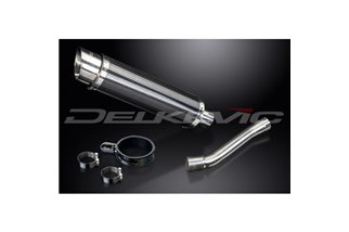 KIT SCARICO SILENZIATORE BSAU TONDO IN CARBONIO HONDA CBR250R 2011-2013 350MM