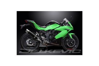 KIT SCARICO SILENZIATORE TONDO BSAU IN CARBONIO KAWASAKI NINJA 250SL 2015-2018 350MM