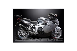 BMW K1200S 2005-2009 KIT SCARICO SILENZIATORE TONDO BSAU IN CARBONIO DA 350 MM