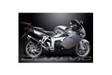 BMW K1200S 2005-2009 350MM CARBON ROUND BSAU SILENCER EXHAUST KIT