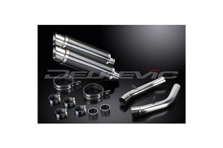 KIT SCARICO SILENZIATORE TONDO BSAU IN CARBONIO DA 350 MM PER HONDA VTR1000 SP2 2002-2010