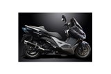 KYMCO XCITING 400I 14-17 KIT SCARICO SILENZIATORE TONDO BSAU IN CARBONIO DA 350 MM