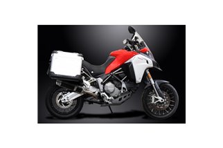 MULTISTRADA 1200 ENDURO 2016-2018 / DE-CAT DL10 SILENZIATORE TONDO IN FIBRA DI CARBONIO DA 350 MM (14 POLLICI)