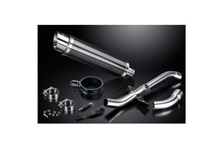 DUCATI MULTISTRADA 950 17-18 DECAT 350MM CARBONIO TONDO BSAU KIT SCARICO SILENZIATORE