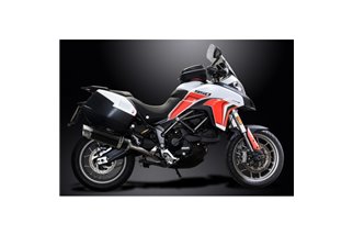 DUCATI MULTISTRADA 950 17-18 DECAT 350MM CARBONIO TONDO BSAU KIT SCARICO SILENZIATORE