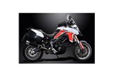 DUCATI MULTISTRADA 950 17-18 DECAT 350MM CARBONIO TONDO BSAU KIT SCARICO SILENZIATORE