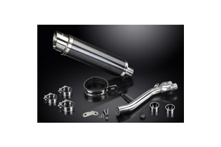 HONDA NT650V DEAUVILLE 98-05 350MM CARBON ROUND BSAU SILENCER EXHAUST KIT