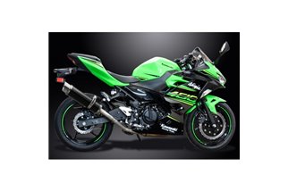 KIT SILENZIATORE DI SCARICO TONDO IN CARBONIO KAWASAKI NINJA 400 2018-2023 DA 350 MM