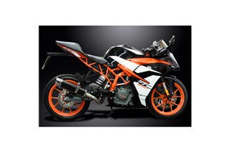 KTM RC390 390 DUKE 17-20 DECAT 350MM CARBONIO TONDO BSAU KIT SCARICO SILENZIATORE