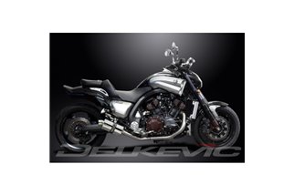 KIT SILENZIATORE DI SCARICO IN ACCIAIO INOX OVALE YAMAHA V-MAX 1700 2009-2016 DA 225 MM