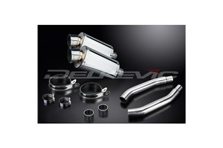 SUZUKI GSXR1100 KLMN 1989-93 KIT SCARICO SILENZIATORE INOX OVALE DA 225 MM