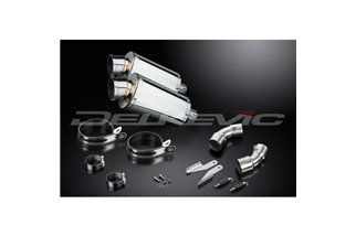 DUCATI MONSTER 696 2008-2014 KIT SCARICO SILENZIATORE OVALE INOX 225MM