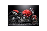 DUCATI MONSTER 696 2008-2014 KIT SCARICO SILENZIATORE OVALE INOX 225MM