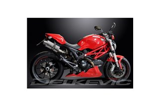 DUCATI MONSTER 796 2011-2014 KIT SCARICO SILENZIATORE OVALE INOX 225MM