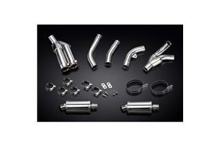 KAWASAKI ZX10R 2006-2007 KIT SCARICO SILENZIATORE OVALE INOX 225MM DE-CAT