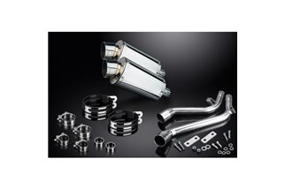 KIT SCARICO SILENZIATORE INOX OVALE HONDA NX650 DOMINATOR 1995-2002 225MM