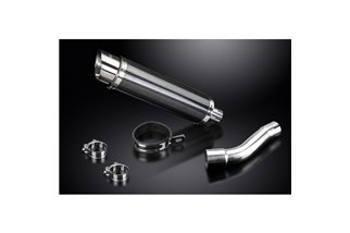 KIT SCARICO SILENZIATORE TONDO BSAU IN CARBONIO DA 350 MM PER HONDA CMX500 REBEL 2017-2024