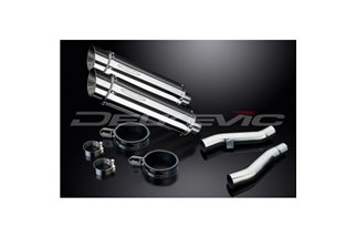 KAWASAKI ZZR400 ZZR600 1990-2009 KIT SCARICO SILENZIATORE BSAU IN ACCIAIO TONDO DA 350 MM