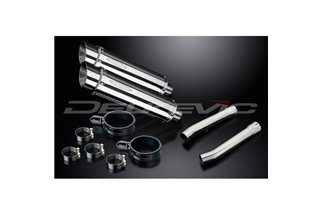 HONDA CBR1100XX BLACKBIRD 96-09 350MM ROUND STAINLESS BSAU SILENCER EXHAUST KIT