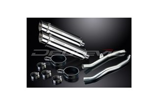 KIT SCARICO SILENZIATORE BSAU IN ACCIAIO TONDO KAWASAKI ZZR1400 NINJA 2006-2007 DA 350 MM