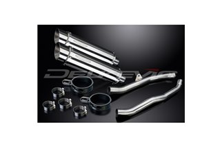 KIT SCARICO SILENZIATORE BSAU IN ACCIAIO TONDO KAWASAKI ZZR1400 NINJA 2008-2011 DA 350 MM