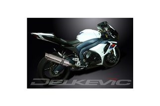 SUZUKI GSXR1000 K9 2009-11 DECAT 350MM KIT SCARICO SILENZIATORE TONDO IN ACCIAIO BSAU