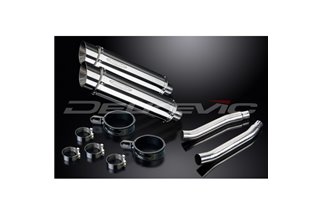 KIT SCARICO SILENZIATORE BSAU IN ACCIAIO TONDO YAMAHA TDM900 2002-2013 DA 350 MM