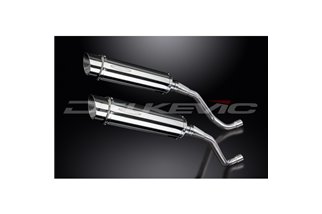 YAMAHA XT660X XT660R 2004-2016 350MM ROUND STAINLESS BSAU SILENCER EXHAUST KIT