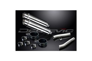 KAWASAKI ZZR1200 NINJA 2002-2005 350MM ROUND STAINLESS BSAU SILENCER EXHAUST KIT