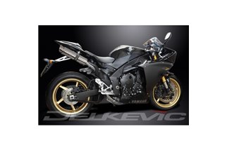 KIT SCARICO SILENZIATORE BSAU IN ACCIAIO TONDO DA 350 MM YAMAHA YZF-R1 YZFR1 2009-2014