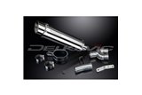 KIT SCARICO SILENZIATORE BSAU IN ACCIAIO TONDO HONDA NT400 BROS NT650HAWK 88-92 350MM