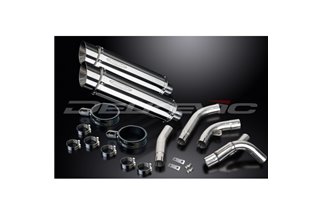 KIT SCARICO SILENZIATORE BSAU IN ACCIAIO TONDO KAWASAKI ZX10R NINJA 2006-2007 DA 350 MM