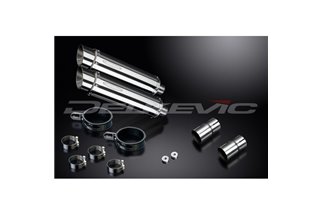 KAWASAKI EN500C 1996-2009 350MM ROUND STAINLESS BSAU SILENCER EXHAUST KIT