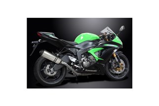 KAWASAKI ZX6R NINJA 636 09-17 343MM X-OVAL KIT SCARICO SILENZIATORE BSAU IN TITANIO