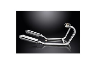 1200 THRUXTON R/RS 2016-2024 / TRI-OVAL 320MM (13 POLLICI) SILENZIATORI IN ACCIAIO INOX SX + SX 2 IN 2 C