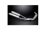 YAMAHA FJ1200 3CV 1988-1990 SCARICO COMPLETO 4-2 420MM SILENZIATORI INOX TRI-OVALI