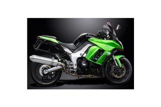 KAWASAKI Z1000SX 2010-2019 4-2 SCARICO COMPLETO 420MM SILENZIATORI INOX TRI-OVALI