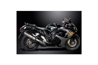 GSX1300R HAYABUSA 2008-2020 / XOVAL 343MM R/H + L/H SILENZIATORI 4-2 SISTEMA COMPLETO SPAZZOLA 304 INOX