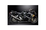 GSX1300R HAYABUSA 2008-2020 / XOVAL 343MM R/H + L/H SILENZIATORI 4-2 SISTEMA COMPLETO SPAZZOLA 304 INOX