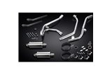 SUZUKI SV650 98-02 SISTEMA DI SCARICO COMPLETO 2-2 SILENZIATORI OVALI INOX DA 225 MM