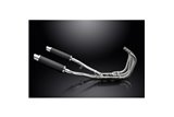 SUZUKI GSX1400 2001-2004 SCARICO COMPLETO DELKEVIC 4-2 SILENZIATORI TONDO IN CARBONIO DA 350 MM