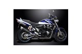 SUZUKI GSX1400 2001-2004 SCARICO COMPLETO DELKEVIC 4-2 SILENZIATORI TONDO IN CARBONIO DA 350 MM