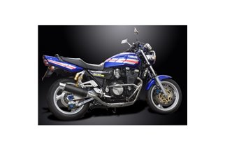 SISTEMA DI SCARICO COMPLETO YAMAHA XJR1200 4-2 SILENZIATORI BSAU TONDO IN CARBONIO DA 350 MM