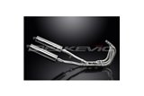 SUZUKI GSX1400 2001-04 SCARICO COMPLETO DELKEVIC 4-2 SILENZIATORI OVALI IN ACCIAIO INOX 450MM