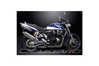 SUZUKI GSX1400 2001-04 SCARICO COMPLETO DELKEVIC 4-2 SILENZIATORI OVALI IN ACCIAIO INOX 450MM