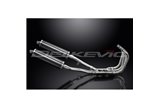 SUZUKI GSX1400 2001-2004 SCARICO COMPLETO DELKEVIC 4-2 SILENZIATORI OVALI IN CARBONIO DA 450 MM